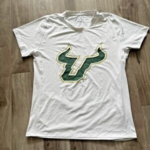 Adidas USF Bulls NCAA Women's XL White Tight Fit Training‎ T-Shirt IA1159 2024